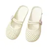Zapatos estilo cocodrilo para estudiantes mujeres, versión coreana, ligeros, antideslizantes, resistentes al desgaste, pantuflas casuales de punta cerrada, para uso exterior en verano, sandalias planas para enfermeras, antideslizantes