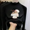 Top base para niña de cuello alto medio, nueva colección otoño/invierno 2026, ropa interior elegante, camiseta de manga larga, para niños mayores y bebés