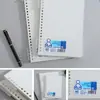 Caderno de Folhas Soltas Espesso com Espiral, Caderno Simples com Pauta para Estudantes, Bloco de Notas Transparente Fosco com Grade