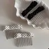 Peine para el Cabello con Lazo de Puntos Blancos y Negros, Pasador de Estudiante Retro Dulce y Sencillo, Accesorio para el Cabello, Versátil Nuevo Estilo