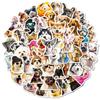 56 Pegatinas de Graffiti con Expresiones de Perros Lindos Nuevas Transfronterizas, Pegatinas Decorativas Personalizadas e Interesantes de Cachorros Realistas Lote