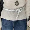 Cinturón fino de doble capa súper versátil, cinturón de cuero para decoración de cintura con remaches, para posar con estilo, jeans casuales, para mujer
