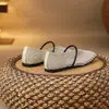 Zapatos de Salón Individuales para Mujer Verano 2026 Estilo Nuevo de Una Correa Tejidos Huecos Transpirables Planos de Boca Baja Sandalias Mary Jane Francesas