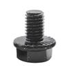Tornillo de brida hexagonal de acero inoxidable 304 negro cabeza hexagonal con brida dentada M5/M6/M8/M12