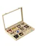 Caja de Almacenamiento Multifuncional para Joyería, Exquisita Caja de Almacenamiento para Pendientes, Aretes, Anillos, Colgantes, Bandeja de Gran Capacidad y Más