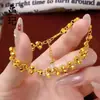 Pulseira da Sorte Folha de Trevo Quatro Folhas Cabacinho Olho de Gato Banhada a Ouro Tendência do TikTok para Mulheres, Pulseira Versátil da Moda com Esmalte e Cristal