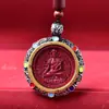 Nuevo Modelo 2025 Colgante de Cinabrio Estilo Tiktok, Buda Thangka del Año de Nacimiento, Guardián del Zodiaco Ga'U Joyería Incrustada, Plata Tibetana