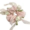 Elástico de Cabelo de Tule de Tulipa Infantil, Corda de Cabelo Fofa para Meninas, Faixa de Cabeça de Alta Elasticidade para Penteado de Coque, Acessório de Cabelo para Meninas