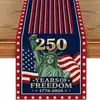 Camino de mesa para el Día de la Independencia de Estados Unidos 2026 Aniversario 250º Conmemorativo Mantel Decorativo Adecuado para Sala de Estar Mesa de Café Cocina Mesa de Comedor
