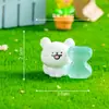 Te Amo Llavero Colgante Cachorro Luminoso Perro Blanco Pequeño Artesanía de Resina Decoración Regalo Adorno para Coche Pastel