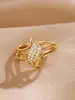Anillo de circón de moda europea y americana personalizado joyería exquisita micro-incrustada Anillo de lazo AliExpress Adornos para la mano de mujer