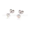 F136 Aleación de Titanio Aretes de Bandeja de Perla de Agua Dulce Accesorios Pin Puente de Oreja Hebilla Mariposa Tapón de Oído Accesorios DIY