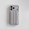 Funda de teléfono iPhone 17 estilo oscuro de lujo con patrón de lichi y airbag, media cubierta 17 Pro, funda de teléfono dura de enfriamiento 16 Pro Max