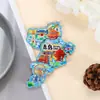 Ímãs de Geladeira Culturais e Criativos de Madeira de Qingdao Ímãs Criativos de Epóxi de Cidades Chinesas Lembranças de Viagem DIY Atacado