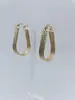 Brincos de Argola Geométricos Coloridos de Nova Moda Eletrodepositados Transfronteiriços para Mulheres, Brincos de Argola Simples em Formato de Gota, Banho de Ouro em Cobre