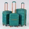 Set de equipaje PP transfronterizo en stock con ruedas universales silenciosas, maleta de trolley 20/24/ 28 pulgadas set de equipaje de tres piezas