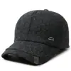 Gorro de lana para hombre de mediana edad y anciano, gorro de invierno para abuelo, papá, con felpa, cálido, tipo pico de pato, protección contra el frío, protección para los oídos, gorro de algodón, gorra de béisbol