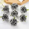Flores Artificiales de Alta Defensa Estilo Europeo Flores de Rosa Simuladas Retro DIY Escenario de Boda Marcadores de Pasillo Ramo Atado a Mano Flores Decorativas
