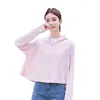 Estilo Novo 2025 Roupas de Proteção Solar de Borracha Preta para Mulheres, Xale Respirável de Seda Gelada de Verão, Manto Estilo Capelete para Proteção Solar ao Ar Livre