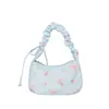 2026 Nova Bolsa Pequena Fresca Doce Tendência Estilo Coreano Moda Simples Bolsa de Ombro Pequena Floral de Axila Feminina