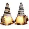 Muñeco luminoso sin rostro de café transfronterizo, adorable bolsita de café tejida con adornos de duende luminoso Rudolph.