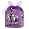Nueva Caja de Dulces Láser de Personalidad para Boda de Amazon Cinta de Boda Hueca Dorada Caja de Dulces Fábrica de Shenzhen