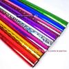 Em estoque 50*70CM2.3 fio laser papel de embrulho filme aluminizado material embalagem colorida flash OPP filme plástico lote