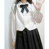 Camisa de Uniforme JK Original Genuina Primavera y Otoño Nueva Camisa Básica Top Corto Plisado de Órgano