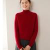 Roupas de Caxemira, Suéter de Caxemira para Mulheres, Gola Alta Curta, Engrossado, Caimento Solto, Novo Suéter Básico de Tricô para Outono e Inverno