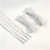 Cordones Planos Kurojin de una Sola Capa de Poliéster Sólido de Color Liso 0.7cm de Ancho Modernos Versátiles para Zapatillas de Tabla Zapatillas de Baloncesto Zapatillas de Correr