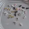 Mini Lazo Arte de Uñas Aleación Joyería Tridimensional Mixto Flotante Corbata de Moño Diamante de Uña Simple Versátil Decoración Mayoreo