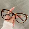 Gafas Jamie 5019 de Comercio Exterior con Montura Anti-Luz Azul y Patillas de Resorte Metálico, Montura Óptica Cat-Eye Europea y Americana para Miopía