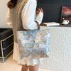 2025 Nuevo Estilo Chino Bordado por Ambos Lados Estampado en Caliente Estéreo Hecho a Mano Gran Capacidad Bolsa de Tela de Bambú Bolsa de Mano para el Trabajo y Viajes