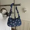 Bolso de Mano Dulce Chic de Nicho Estilo Coreano Bolso Simple de Hombro Debajo del Brazo 2026 Nuevo Bolso de Media Luna Plegado Estrella para Mujer