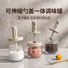 Tapa retráctil con cuchara Tapa de cuchara con recipiente para condimentos integrado Recipiente para condimentos retráctil integrado Cuchara de cocina para el hogar de vidrio Cuchara nueva