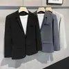 Chaqueta de traje casual para hombre, suelta, ruoshuai, chaqueta de traje pequeña de una pieza, primavera y otoño, de negocios, guapo, estilo coreano