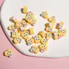 Argila Macia Desenho Animado Rosto Sorridente Fofo Estrelas Flores Nuvens DIY Corrente de Celular com Contas Pulseira de Gato Colar Contas Feitas à Mão Ins