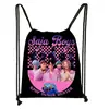 Bolsa de Armazenamento Cross-Border Kpop - Grupo Hunter Witch para Crianças e Estudantes, Saco com Cordão Grande Capacidade Desenho Animado, Bolsa de Mão Portátil Atacado