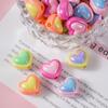 Nuevas Cuentas de Flor Macaron Bicolor de Dibujos Animados Recubiertas de Color UV Acrílico Accesorios para Pulsera de Corazón de Caramelo DIY