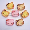 Juguete de Comida Simulada Cabeza de Gato Pan Galleta DIY Pegamento de Crema Funda para Teléfono Móvil Accesorios para el Cabello Flor para Zapatos Colgante Papelería Material de Resina