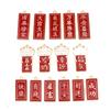 Selección estricta de adornos DIY con gato de la suerte, aleación cuadrada, gota de aceite roja, bendición de buena suerte, accesorios para llavero