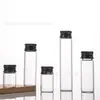 Fábrica de Origen Botella de Vidrio con Tapa de Aluminio de 22 mm, Botella Sellada para Dulces, Botella Transparente Dispensadora de Tabletas, Botella Dispensadora de Muestras con Tapa de Rosca