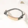 Al por mayor al contado transfronterizo Pulsera de doble cordón de ajuste Pulsera de cuerda trenzada ajustable de acero inoxidable multicolor con impresión y grabado de color UV