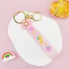 Comercio Exterior Comercio Electrónico Venta Caliente Versátil Llavero Translúcido Cordón de Cuero Colgante Pulsera de PVC Epoxi Lanyard para Llaves Accesorios