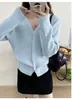 Chaqueta suéter de punto trenzado con hilo de núcleo para mujer, atuendo de principios de otoño, nuevo cárdigan de punto otoño/invierno 2026, top de estilo coreano para primavera/otoño