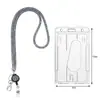 Cubierta para tarjeta de identificación de empleado de Amazon tarjeta de trabajo cordón de cristal hebilla retráctil de fácil extracción insignia para tarjeta perforada colgante para llaves