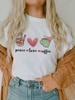 Camiseta de manga corta para mujer 2023 Amazon Fashion estampado transfronterizo estación independiente AliExpress transfronterizo camiseta básica