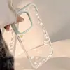 Capa Temática de Praia Desenho Animado para iPhone 17 Pro Max, Apple 18, Suporte de Sereia para 16, Glitter para 13, Capa Macia para 11