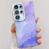 Capa de celular IMD metalizada com padrão de mármore é adequada para Samsung S25ULTRA blooming S24 furo fino A16/A56/A55