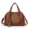 Bolsa Feminina Transfronteiriça 2026 Novo Modelo para Mães de Meia-Idade, Bolsa de Mão Simples, Bolsa de Ombro e Transversal de Couro Macio na Moda com Grande Capacidade